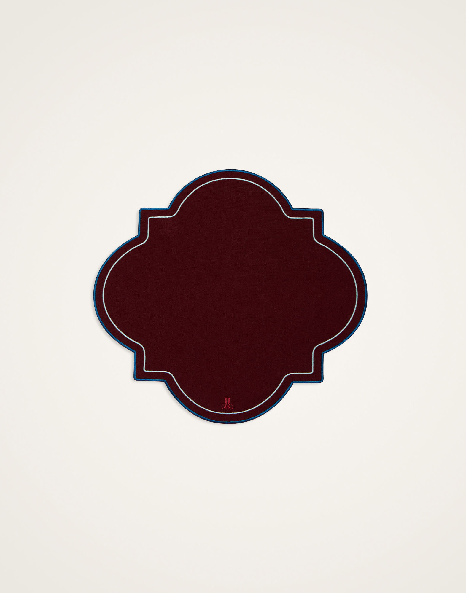 Medallion Placemats Set Of 2 La DoubleJ: Solid Bordeaux Medallion Placemats Set Of 2 La DoubleJ: Solid Bordeaux PMT0028ACR003