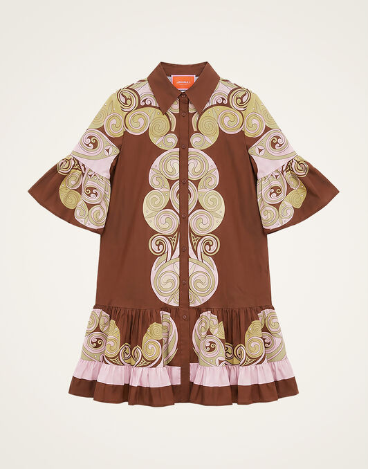 Choux Dress La DoubleJ: Kells Swirl Placée Burgundy DRE0205COT097
