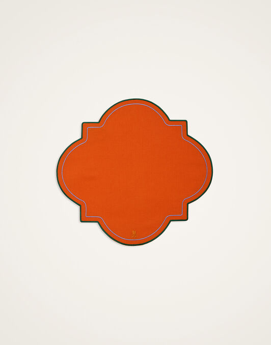 Medallion Placemats Set Of 2 La DoubleJ: Solid Orange Medallion Placemats Set Of 2 La DoubleJ: Solid Orange PMT0028ACR003