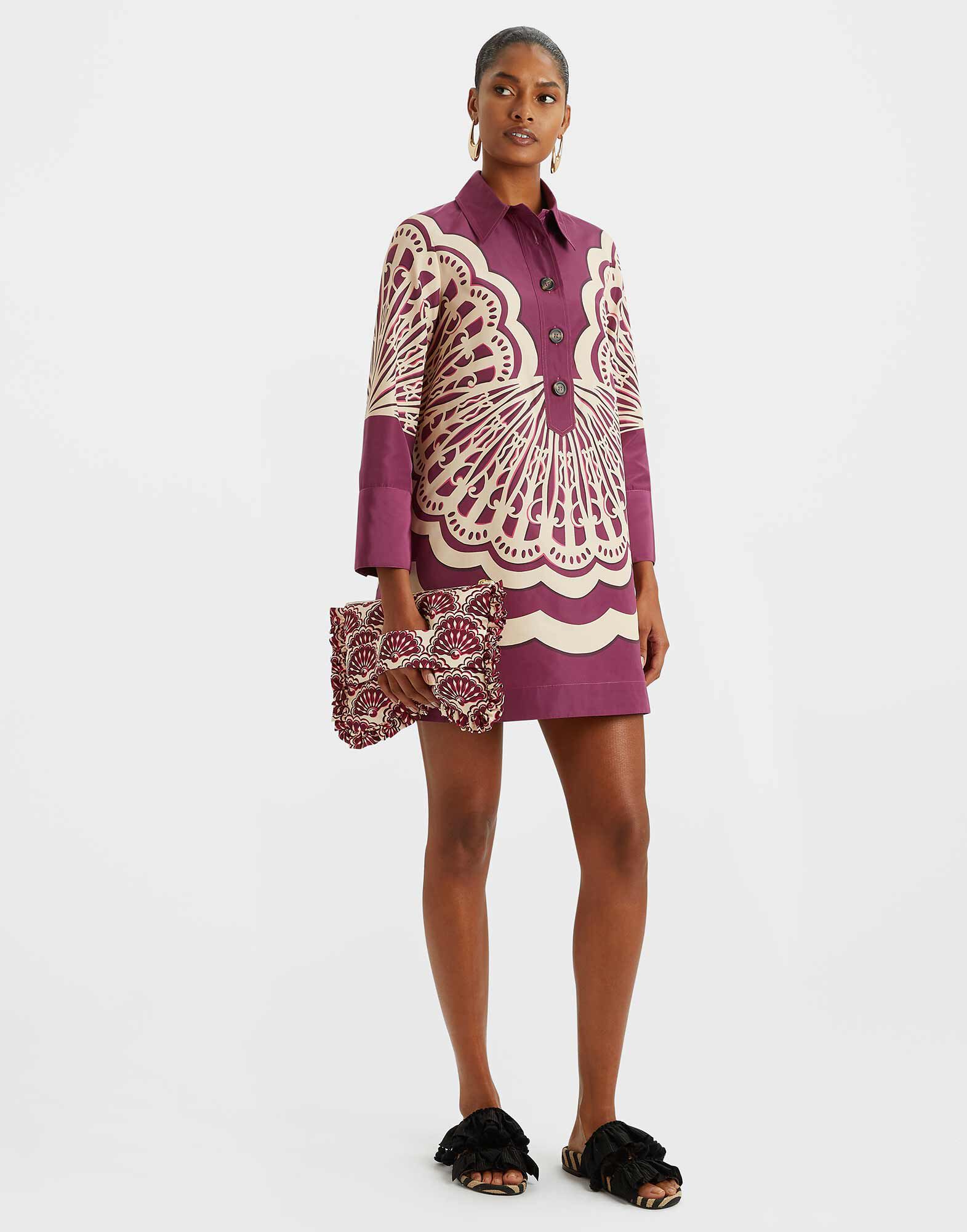 Short Artemis Dress La DoubleJ: Fans Placée Purple DRE0701FAI002