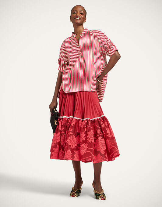 Countess Skirt La DoubleJ: Solid Red Countess Skirt La DoubleJ: Solid Red SKI0188COT092
