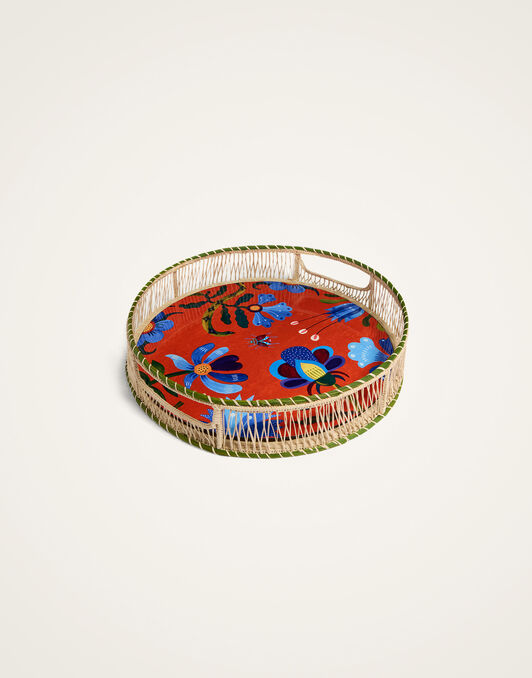 Disk Placemats Set of 2 La DoubleJ: Flower of Eden Orange PMT0032CRK001