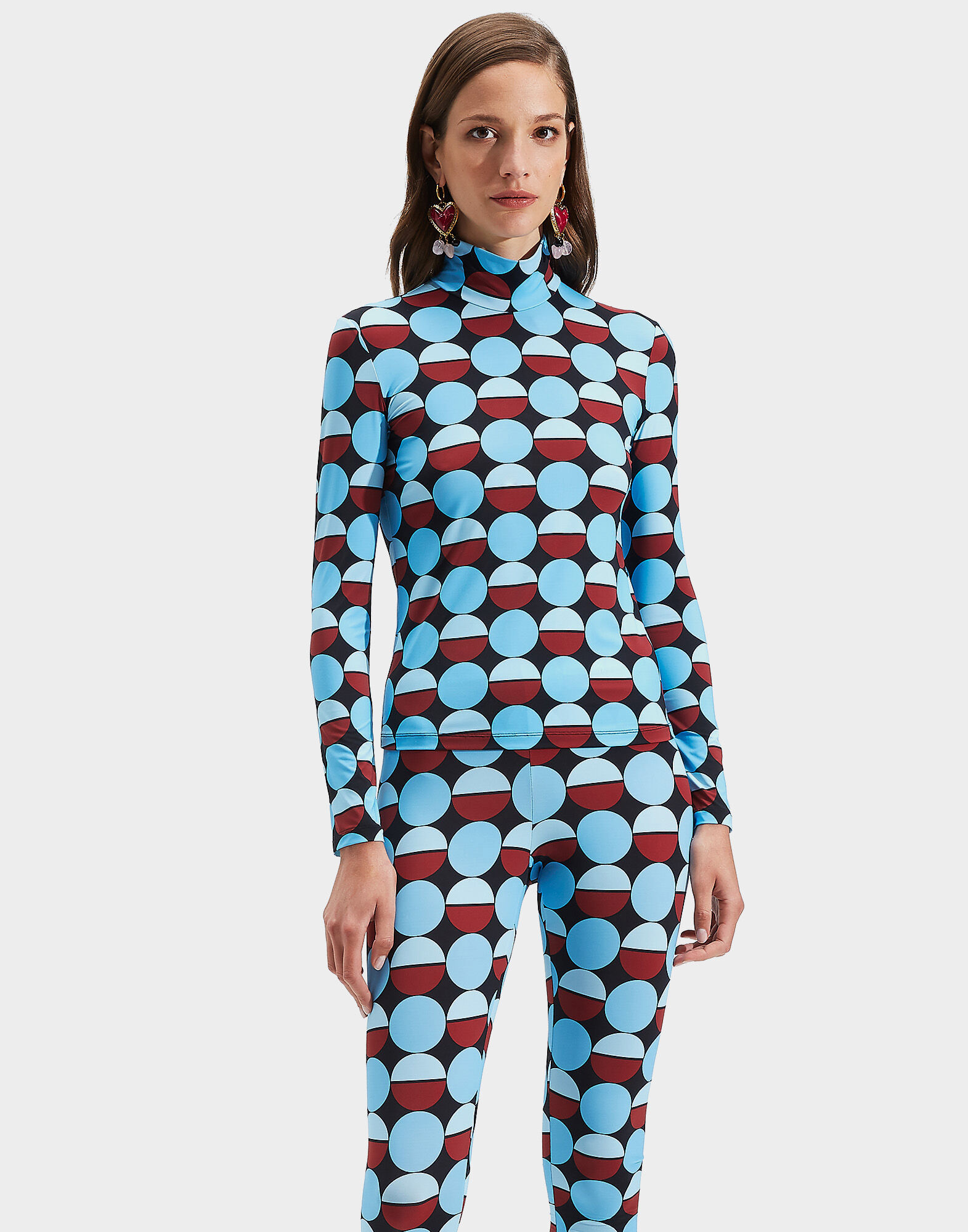 Turtleneck La DoubleJ: Sfere Azzurro Turtleneck La DoubleJ: Sfere Azzurro SHI0030JER005