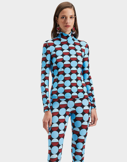 Turtleneck La DoubleJ: Sfere Azzurro Turtleneck La DoubleJ: Sfere Azzurro SHI0030JER005