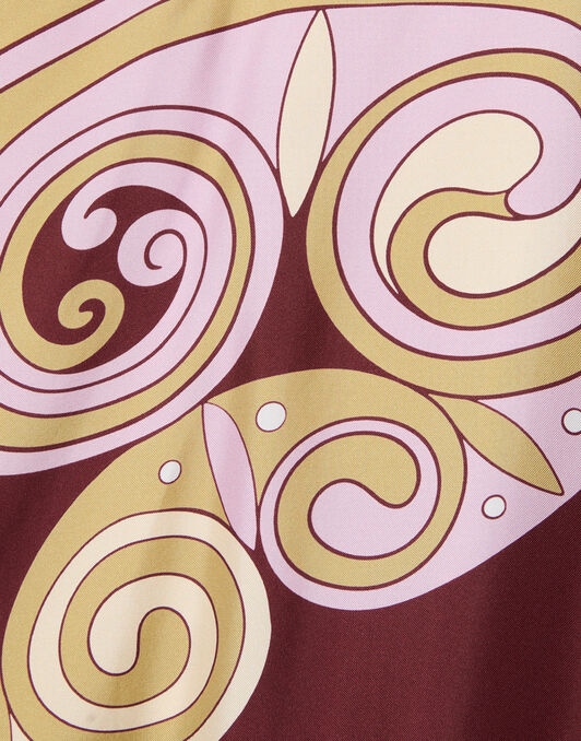 Foulard Shirt La DoubleJ: Kells Swirl Placée Burgundy Foulard Shirt La DoubleJ: Kells Swirl Placée Burgundy SHI0059SIL006