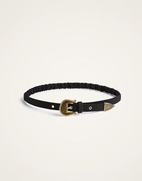 Cinch Belt La DoubleJ: Solid Black BEL0013COT064