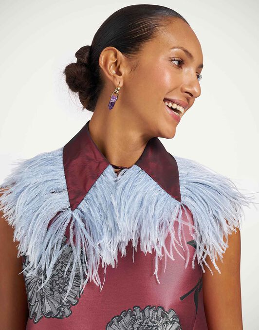 La Scala Collar La DoubleJ: Solid Burgundy SCA0101TAF007