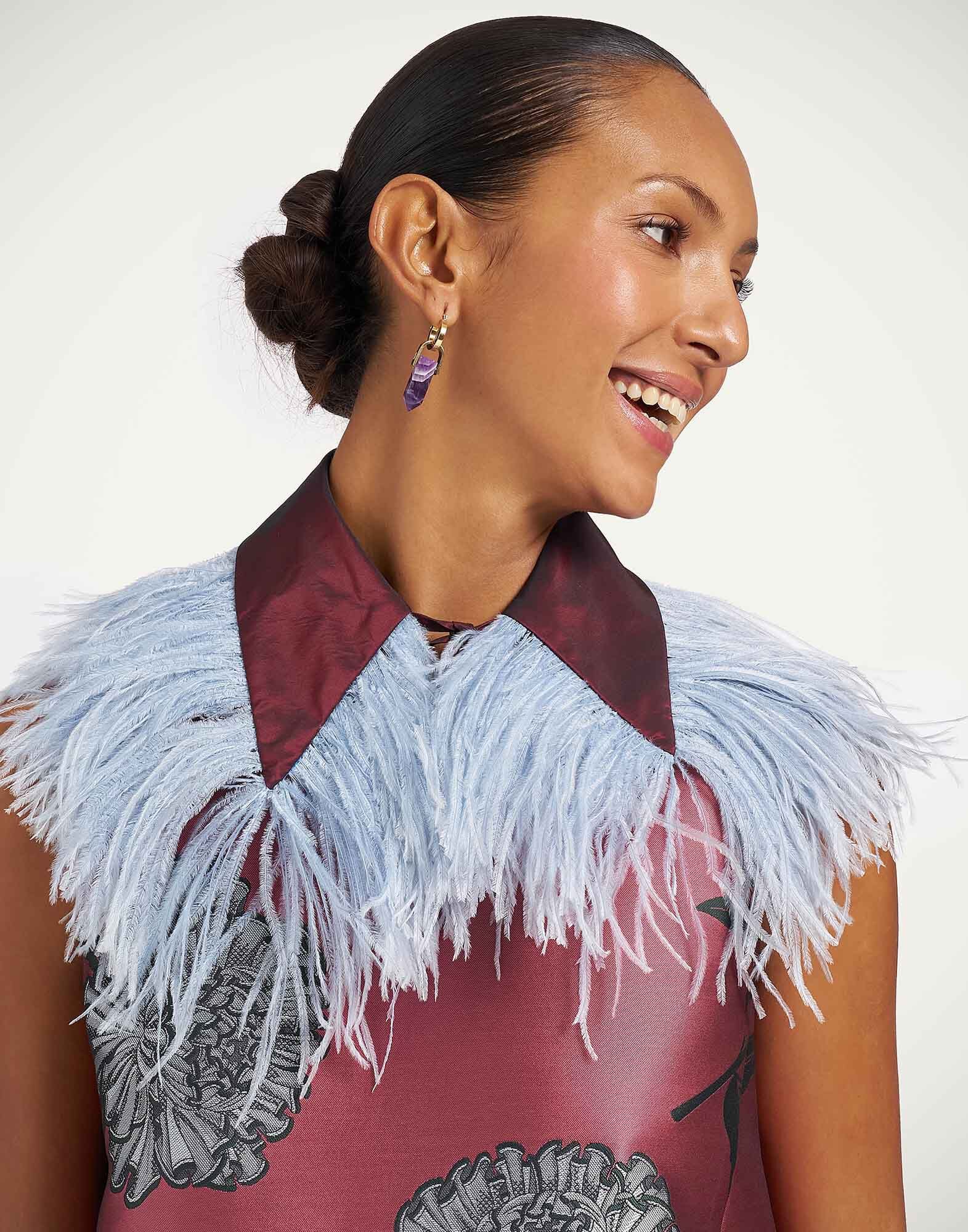 La Scala Collar La DoubleJ: Solid Burgundy SCA0101TAF007