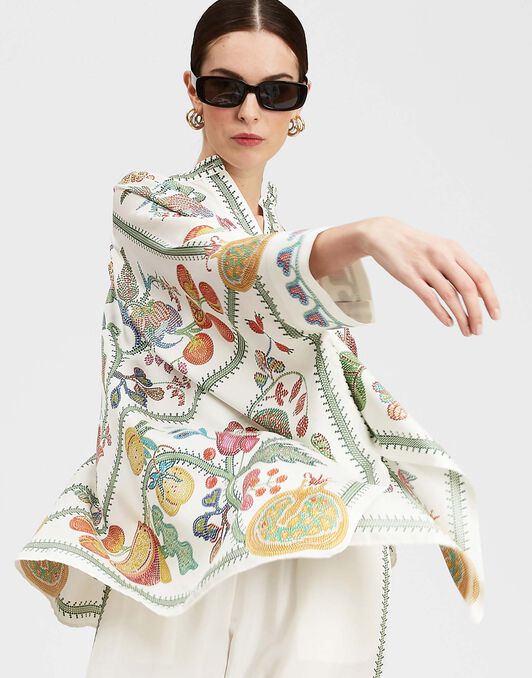 Foulard Shirt La DoubleJ: Grenadilla Placée Off White Foulard Shirt La DoubleJ: Grenadilla Placée Off White SHI0167LAC008
