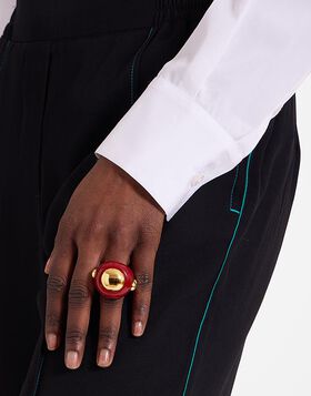 Hathor Ring La DoubleJ: Solid Red RIN0002POL005