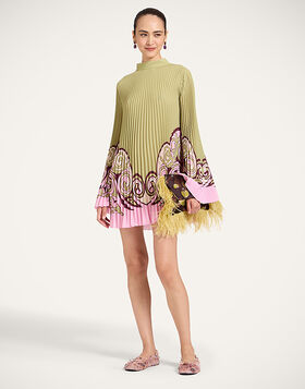 Twirling Tunic La DoubleJ: Kells Swirl Placée Green DRE1115CHF007