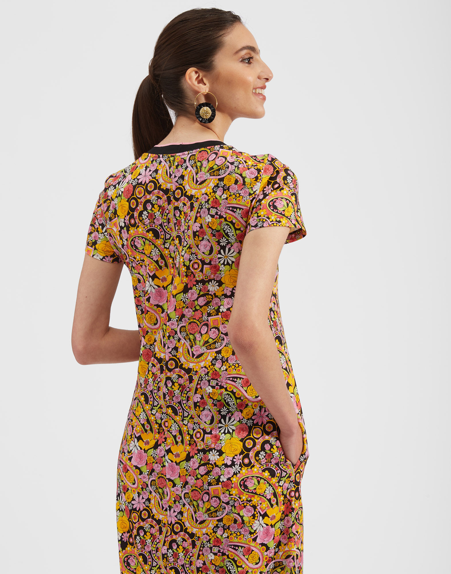 Sporty Swing Dress La DoubleJ: Tripping Nero DRE0247JER002