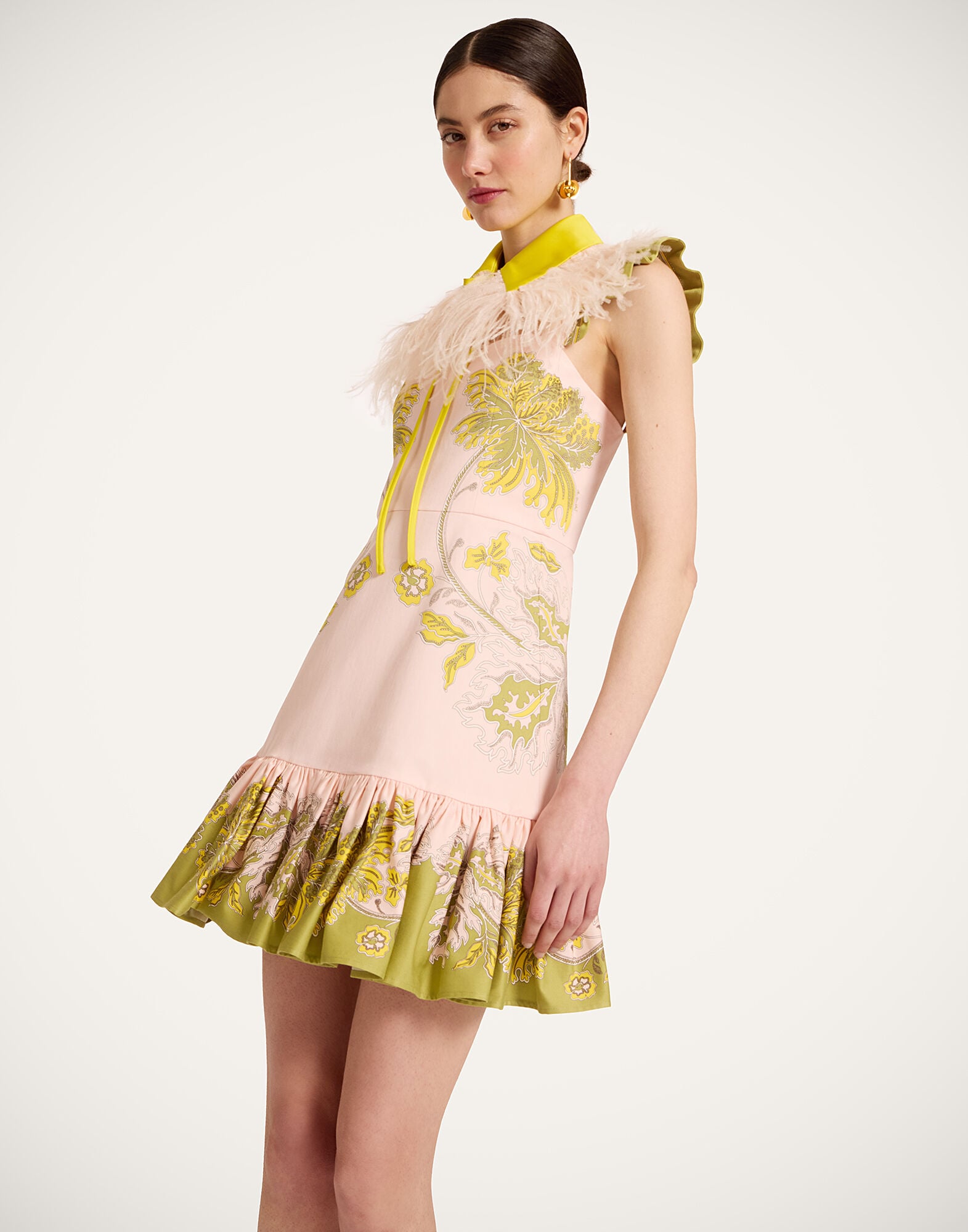 Mini Gingerbread Dress La DoubleJ: Swathe Placée Pink DRE0859COT037