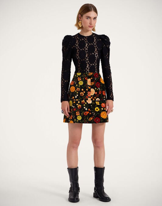 Short Skirt La DoubleJ: Botticelli Black SKI0027VEL001