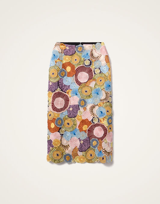 Pencil Skirt La DoubleJ: Fun-Gi Yellow SKI0159EMB115