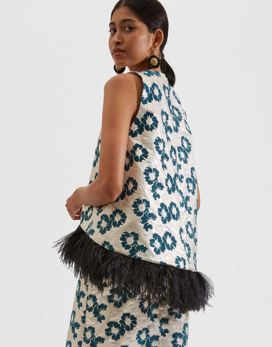 La Scala Top (With Feathers) La DoubleJ: Pansy Party Jacquard La Scala Top (With Feathers) La DoubleJ: Pansy Party Jacquard TOP0013JCQ060