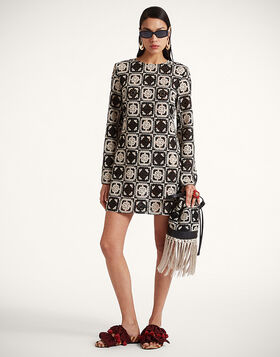 Mini Supreme Swing Dress La DoubleJ: Mini Tiles Black DRE0652JCQ077