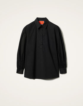 Poet Shirt La DoubleJ: Solid Black SHI0055COT059