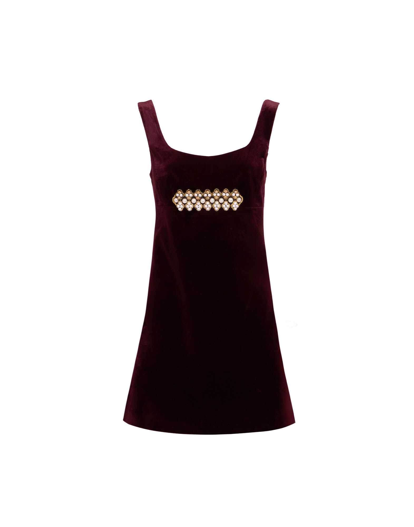 Ella Mini Dress La DoubleJ: Solid Burgundy DRE0774VEL011