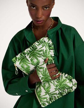 Hand Pochette La DoubleJ: Tropicana White BAG0059JCQ112