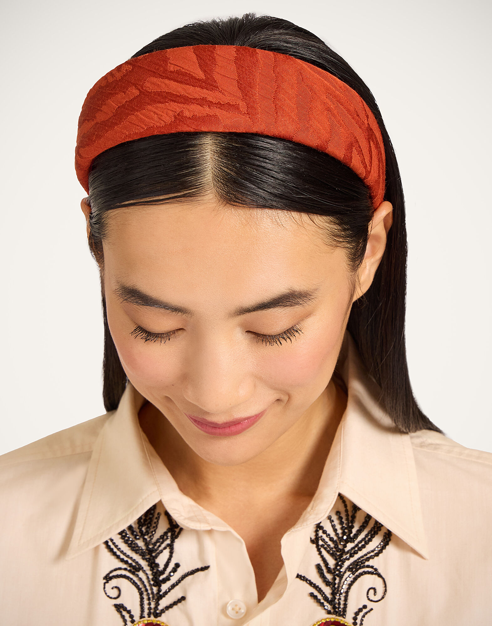 Flat Headband La DoubleJ: Animalier Rust Flat Headband La DoubleJ: Animalier Rust HEB0023JCQ118