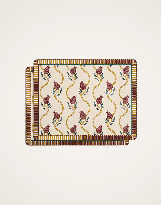 TV Placemats Set of 2 La DoubleJ: Melograno Ivory PMT0040CRK001
