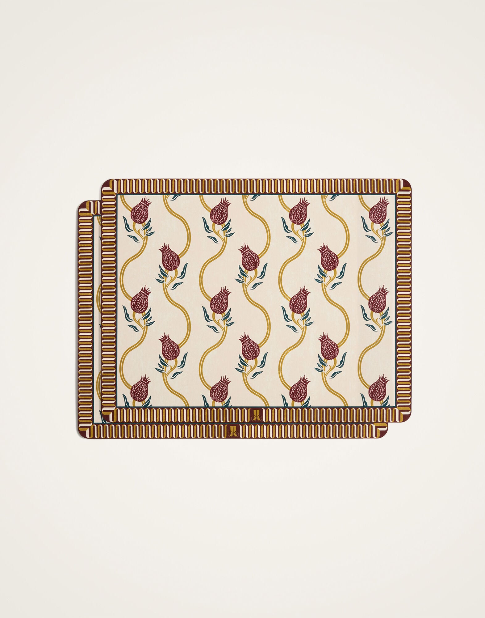 TV Placemats Set of 2 La DoubleJ: Melograno Ivory PMT0040CRK001