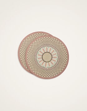 Disk Placemats Set Of 2 La DoubleJ: Napoli Dusty Pink PMT0032CRK001