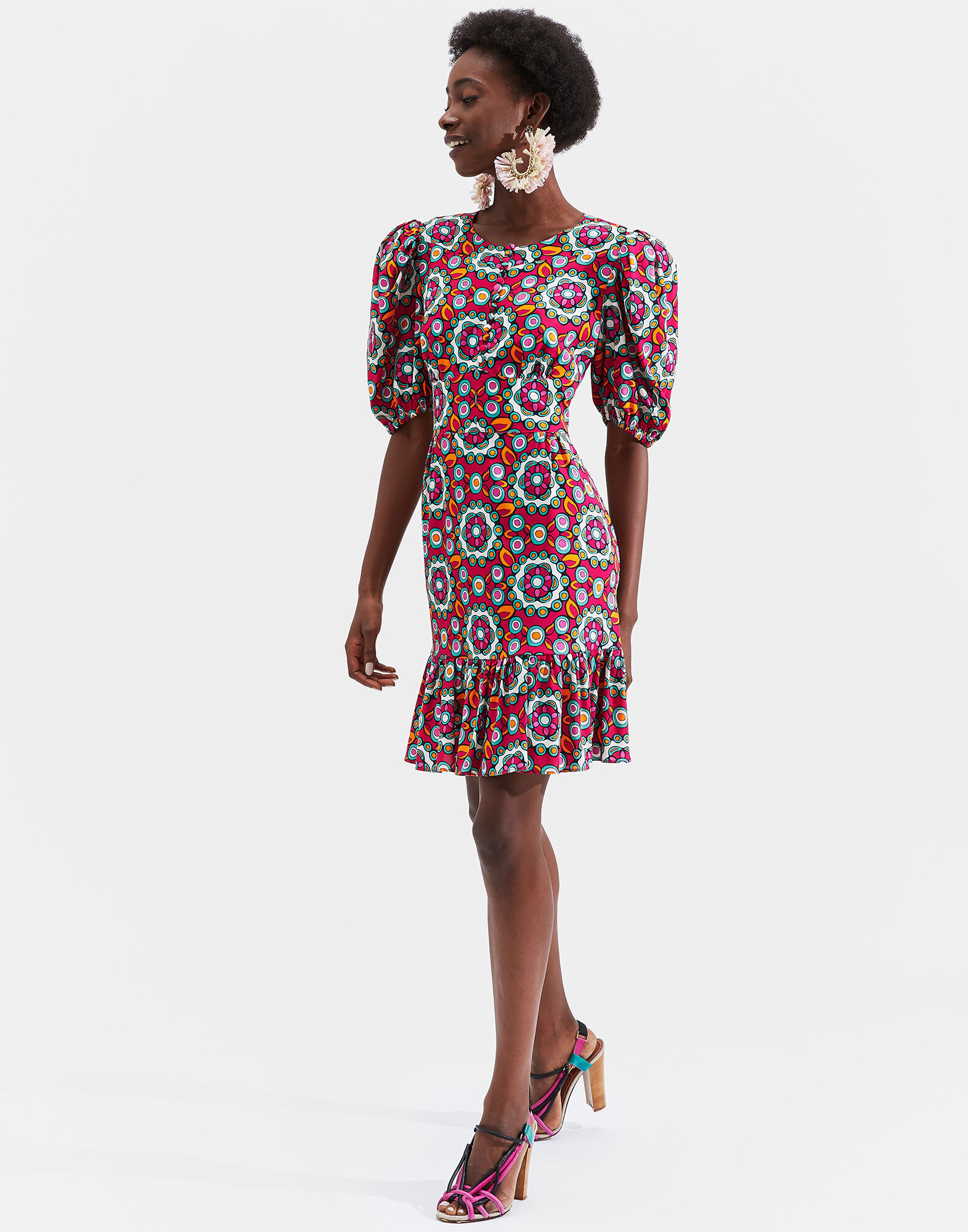 Coquette Dress LaDoubleJ: Kaleidoscope Fuxia DRE0249VIS001