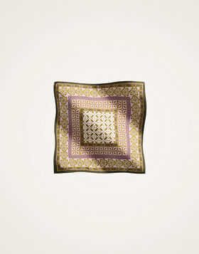 Foulard 45 La DoubleJ: Pagoda Placée Pink SCA0065SIL006