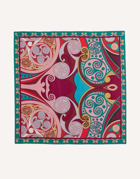 Foulard 90 La DoubleJ: Alchemy Placée Dark Red SCA0067SIL006