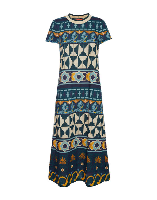 Sporty Swing Dress La DoubleJ: Casareale Barré Placèe Emerald Sporty Swing Dress La DoubleJ: Casareale Barré Placèe Emerald DRE0247JER002