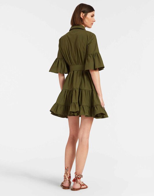 Choux Dress La DoubleJ: Solid Camouflage DRE0754COT043
