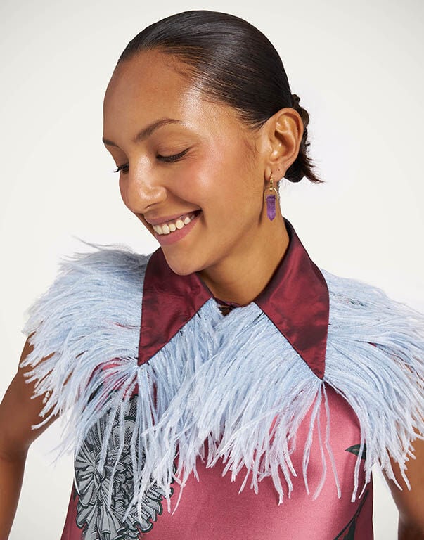 La Scala Collar La DoubleJ: Solid Burgundy SCA0101TAF007