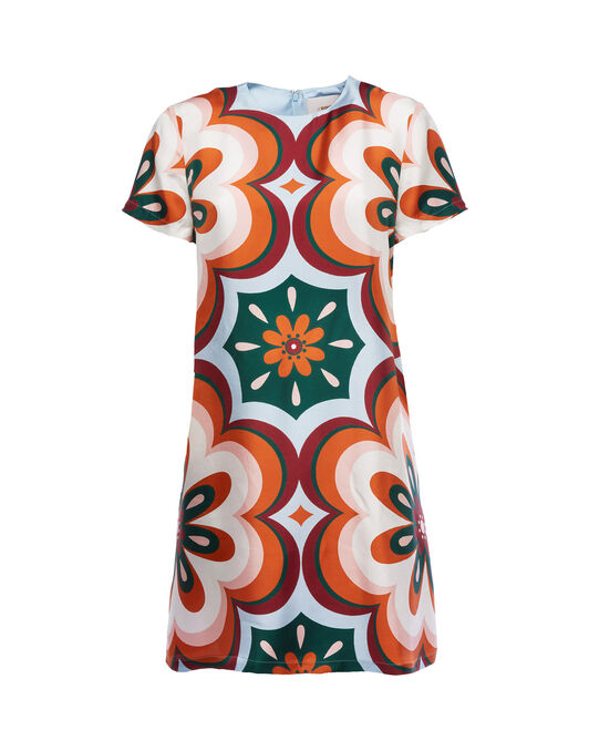 Mini Swing Dress La DoubleJ: Ciccio Arancio Mini Swing Dress LaDoubleJ: Ciccio Arancio DRE0963SIL006