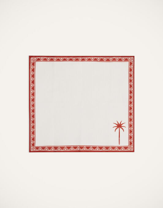 Large Napkins Set Of 2 La DoubleJ: Date Palms Brick NAP0006LIN001