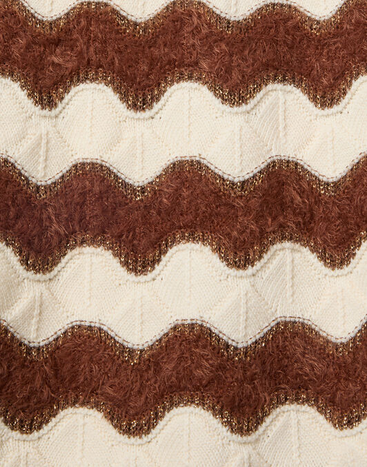 Hang Ten Skirt La DoubleJ: Color Block White & Brown SKI0182KNI183