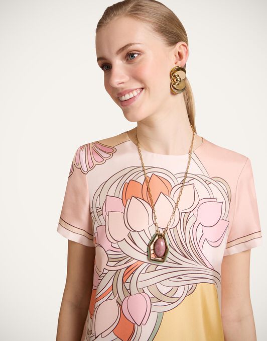 Swing Dress La DoubleJ: Tulip Placée Pale Pink DRE0128SIL026