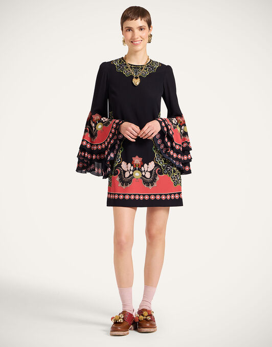 Friday Dress La DoubleJ: Cornucopia Placée Black DRE1000VIS028