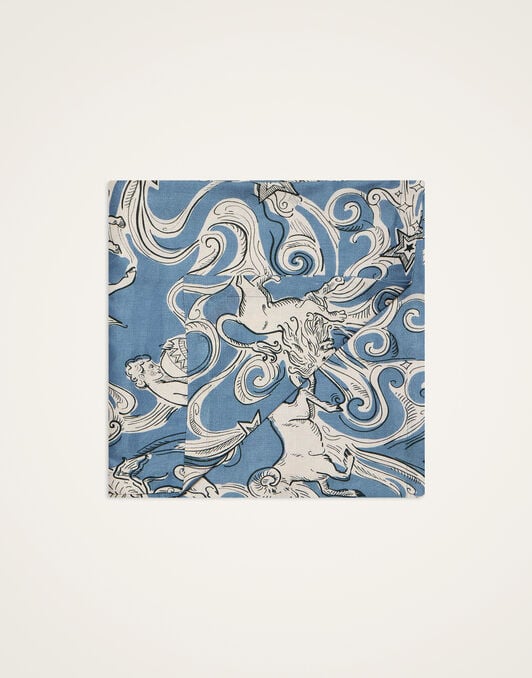 Large Tablecloth La DoubleJ: Cosmos Light Blue TBC0018LIN008