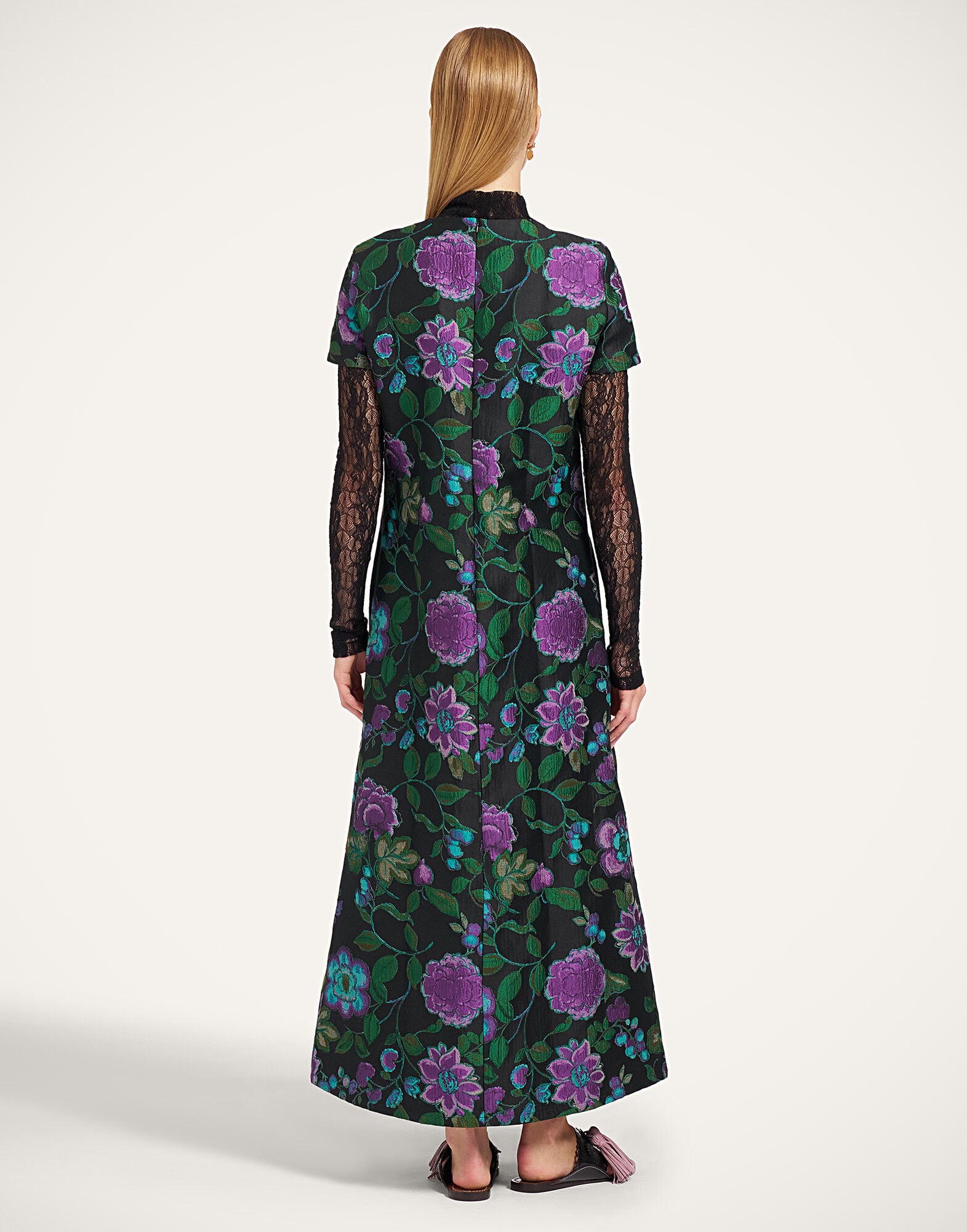 Swing Dress La DoubleJ: Botanical Black DRE0001JCQ144
