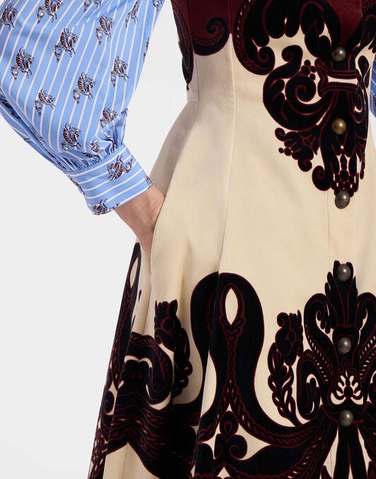 Ella Midi Dress La DoubleJ: Corsini Placée Cream DRE0765COT060