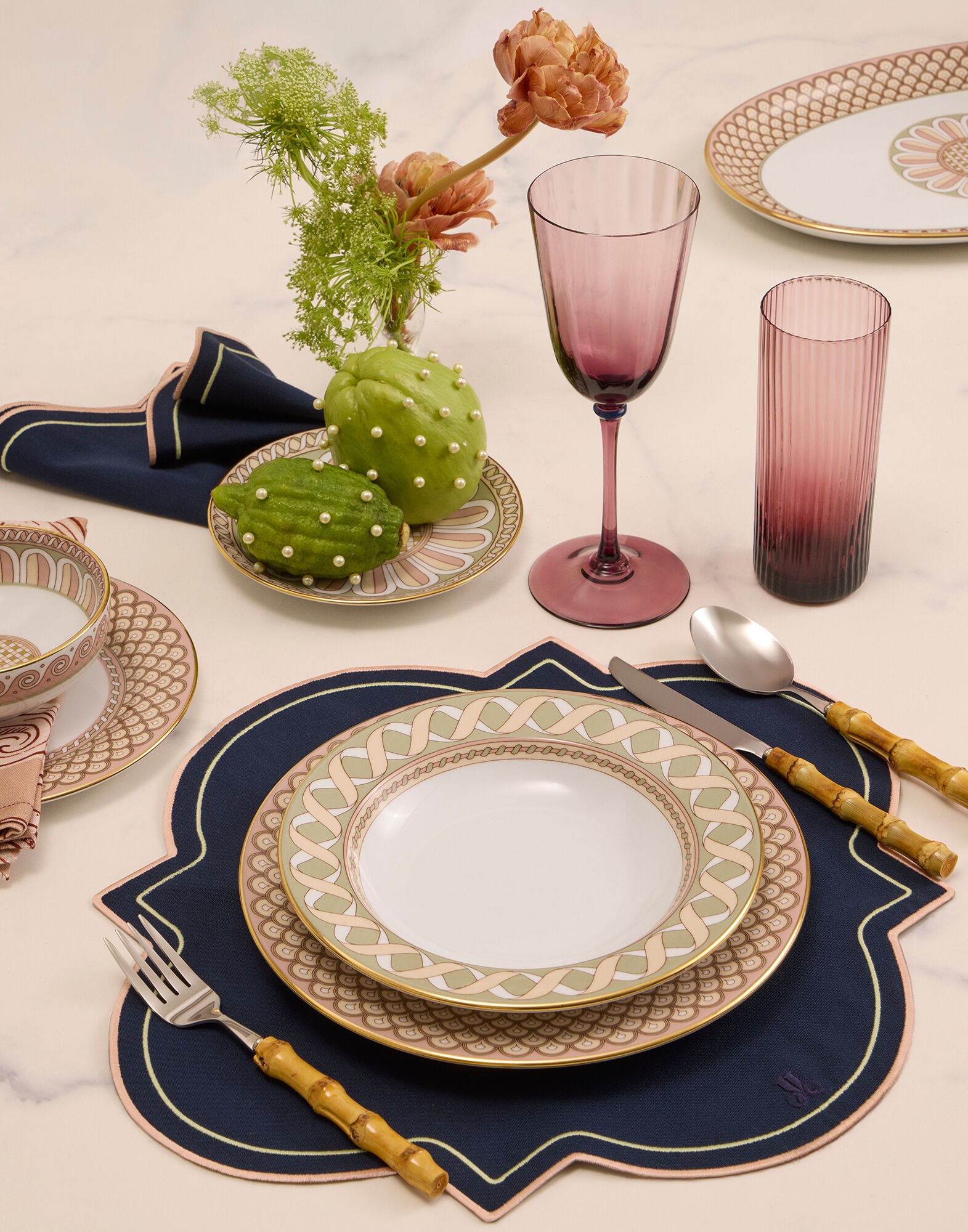 Dinner Plates Set Of 2 La DoubleJ: Odysseus Dusty Pink Dinner Plates Set Of 2 La DoubleJ: Odysseus Dusty Pink DIN0002CER001