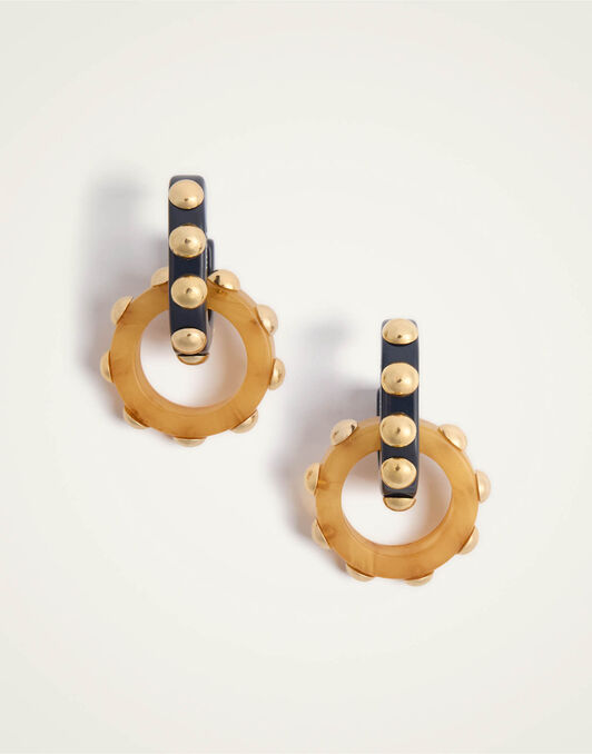 Double Hoop Earrings La DoubleJ: Solid Yellow Double Hoop Earrings La DoubleJ: Solid Yellow EAR0048POL004