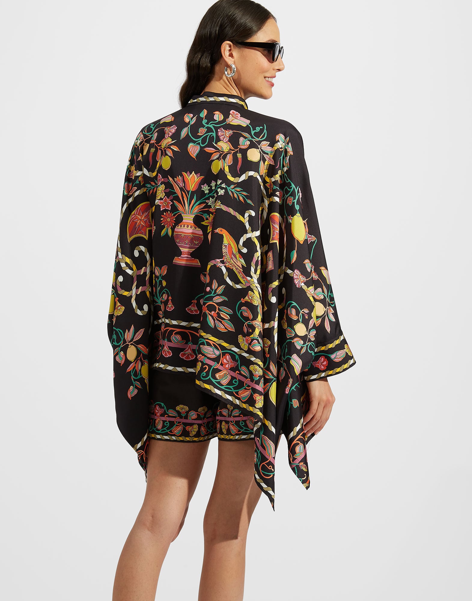 Foulard Shirt La DoubleJ: Borboni Placée Nero SHI0167LAC008
