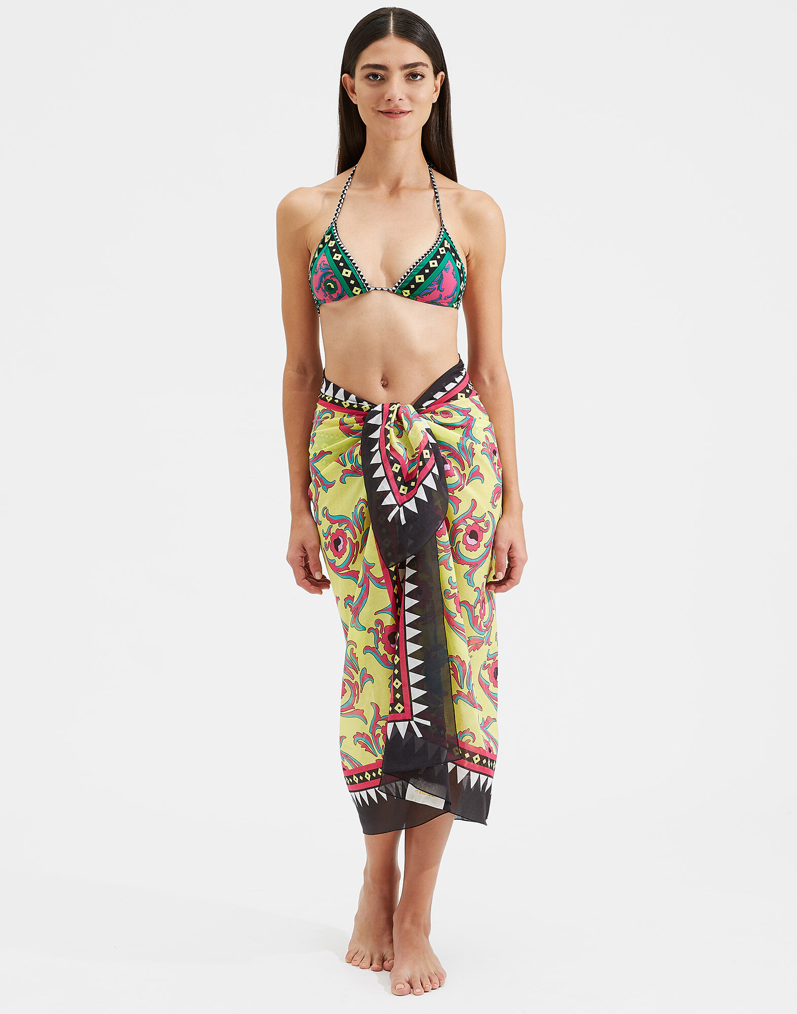 Triangle Bikini Top La DoubleJ: Cartwheel Fuxia Triangle Bikini Top LaDoubleJ: Cartwheel Fuxia SWI0032LYC003