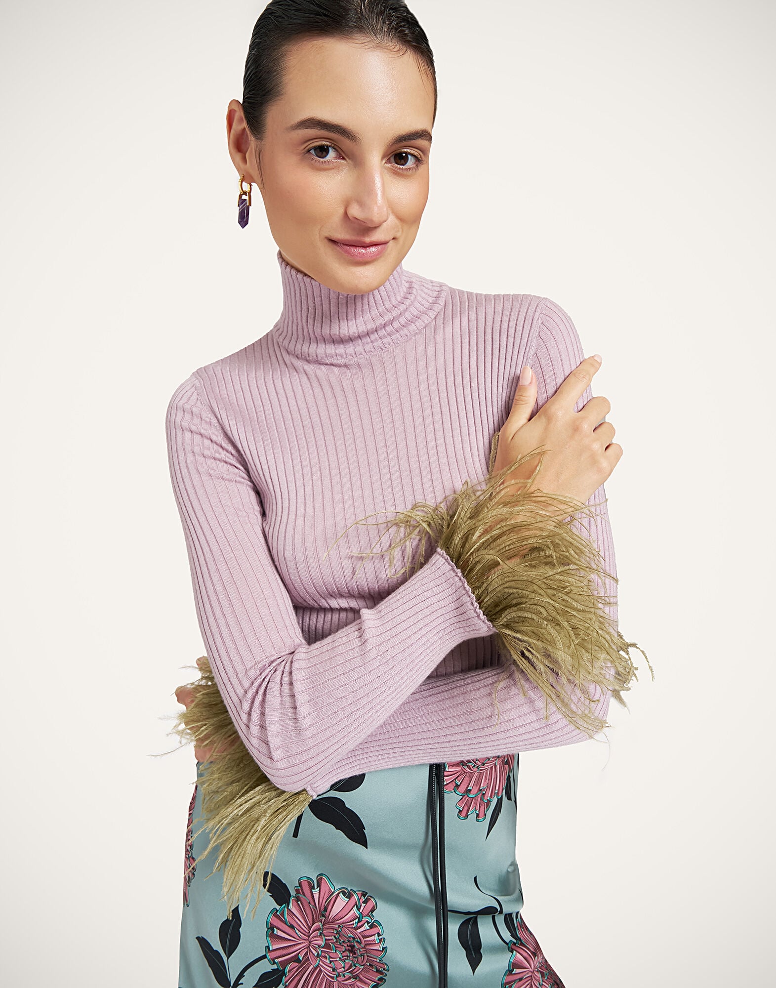 High Kick Top La DoubleJ: Solid Lilac PUL0167KNI091