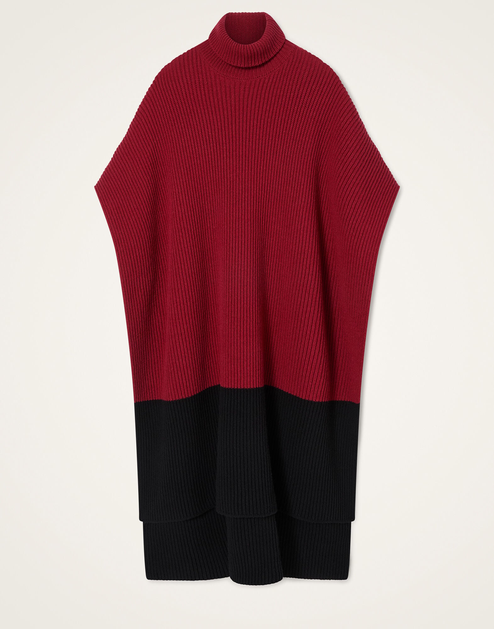 Make An Entrance Cape Bicolor La DoubleJ: Bicolor Burgundy and Black Make An Entrance Cape Bicolor La DoubleJ: Bicolor Burgundy and Black SCA0116KNI222