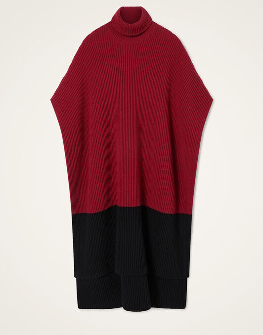 Make An Entrance Cape Bicolor La DoubleJ: Bicolor Burgundy and Black Make An Entrance Cape Bicolor La DoubleJ: Bicolor Burgundy and Black SCA0116KNI222