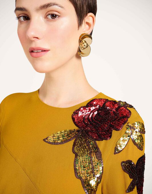 Naiad Dress La DoubleJ: Solid Dark Yellow DRE1012SIL025